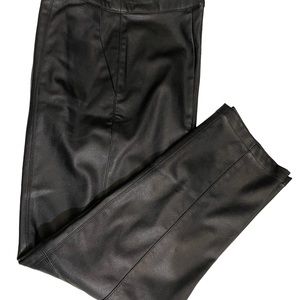 H&M women’s black faux leather pants size 10